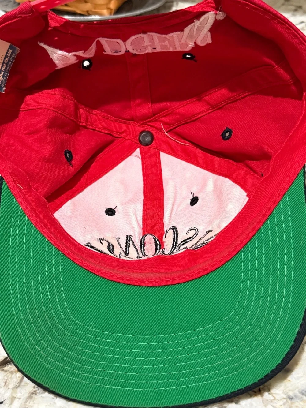 Vintage Red Wisconsin Badgers Hat, Adjustable